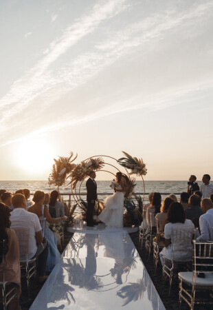 Beach wedding. Nature as the main source of inspiration photo