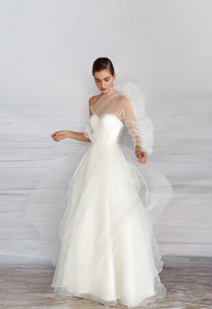 Asymmetrical wedding dress