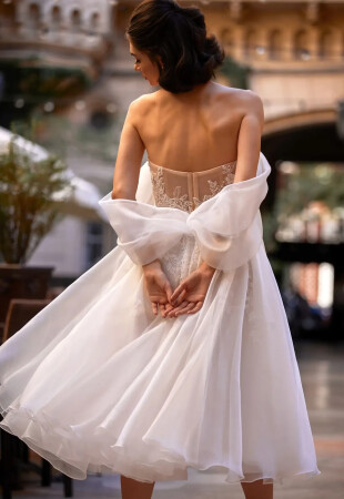 midi wedding dress
