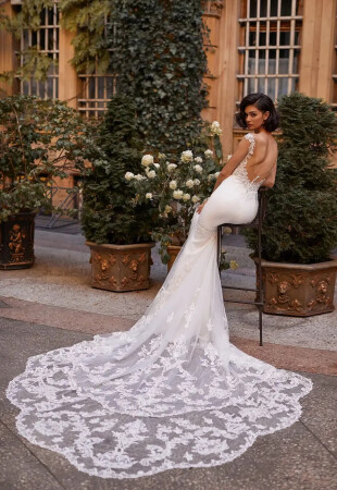 wedding dress with open back