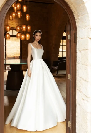 Off the shoulder wedding dresses photo