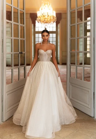 Off the shoulder wedding dresses photo
