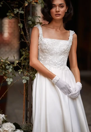 Off the shoulder wedding dresses photo