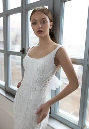 Off the shoulder wedding dresses photo