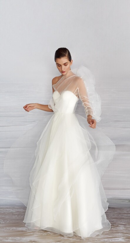 aline wedding dress, long sleeved dresses for wedding, wedding dress flowy