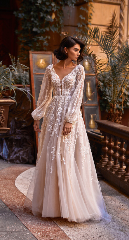 robe de mariée bohème, robe de mariée avec manches