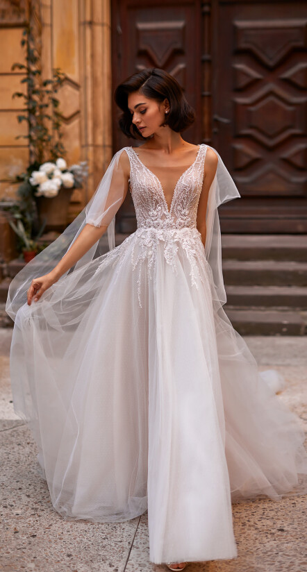 robe de mariée romantique, robes de mariée de luxe
