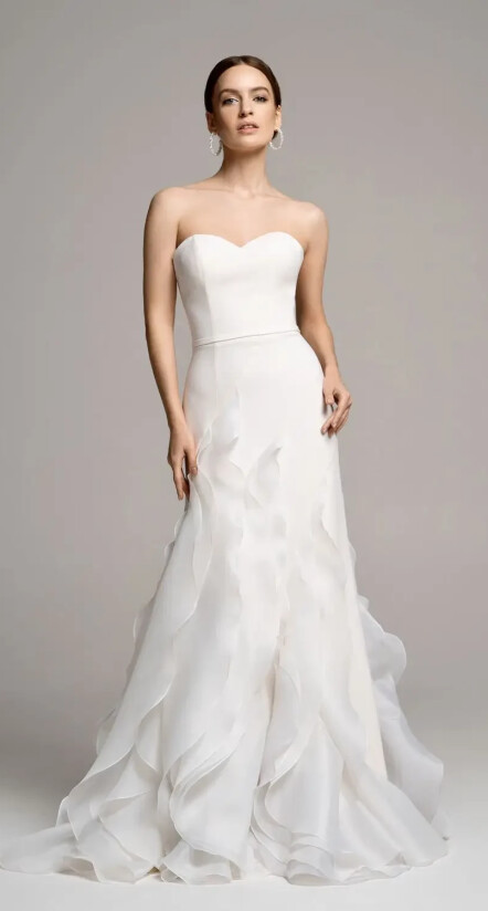 simple dresses for wedding, wedding dress for reception, mermaid strapless wedding dress