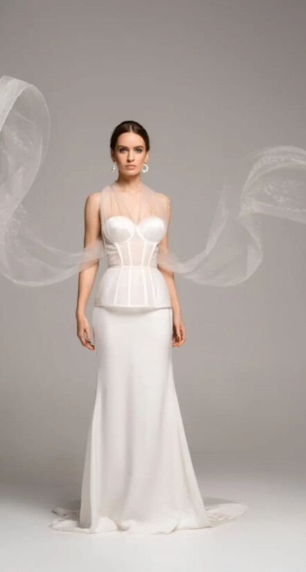 robe de mariée moulante, robe de mariée simple pour mariage civil
